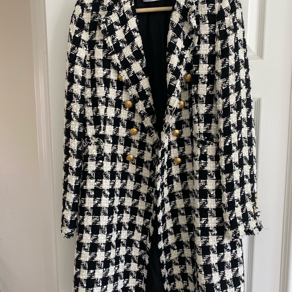 Zara tweed peacoat